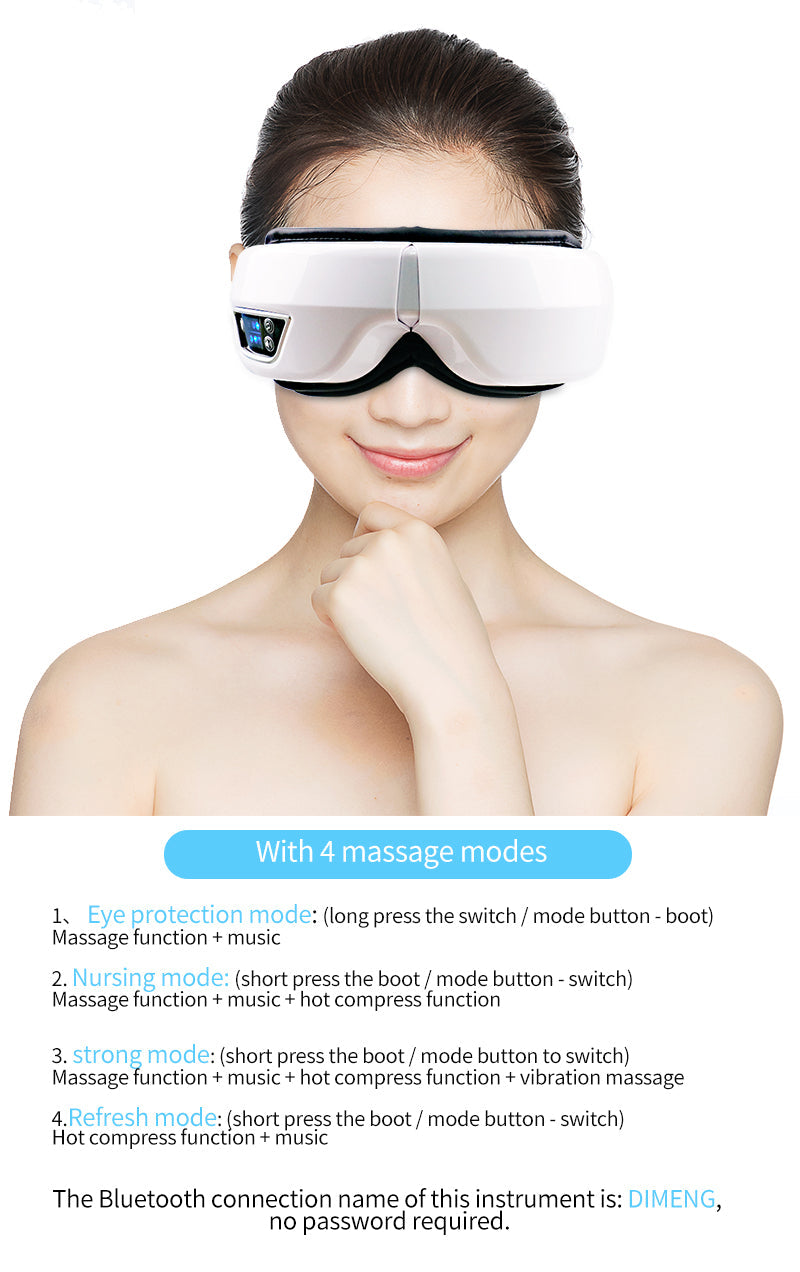 Oogmassageapparaat met luchtdruk, trilling, warmte en Bluetooth