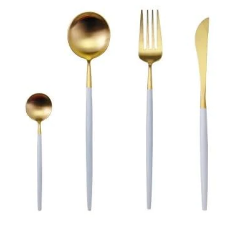 24-Delig RVS goud-zilver bestek — afbeelding 22