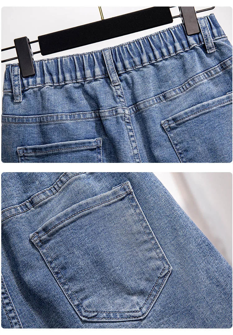 Flora plus size denim short
