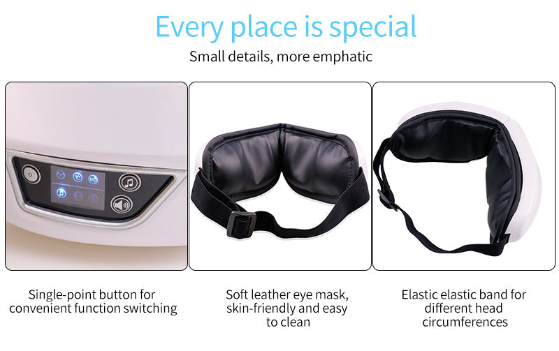 Oogmassageapparaat met luchtdruk, trilling, warmte en Bluetooth