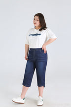 Leah plus size driekwartsbroek