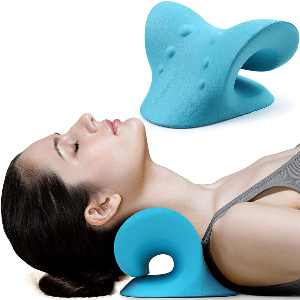 NEK EN SCHOUDER STRETCHER - CERVICALE TRACTIE MASSAGEKUSSEN VOOR WERVELUITLIJNING – materiaal: Zacht schuimrubber — afbeelding 16