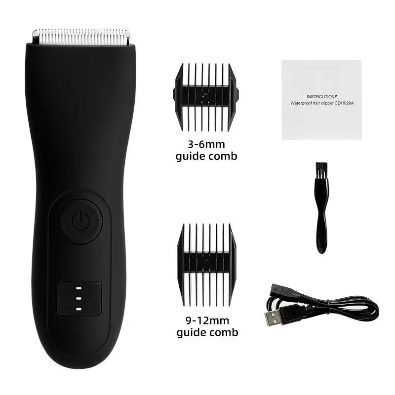 Heren lichaamshaartrimmer en dames scheerapparaat met bikini en lies groomer