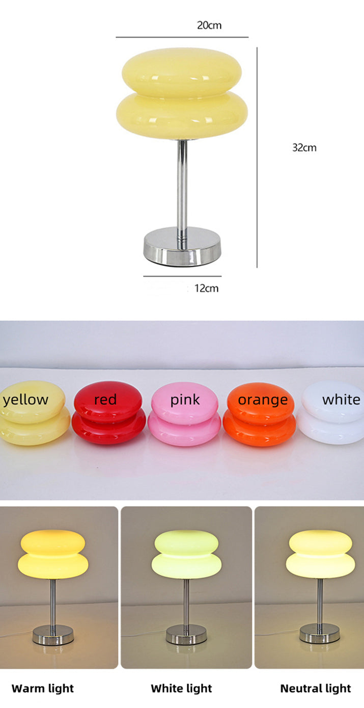 Designer glas tafellamp - sfeervolle LED lamp voor slaapkamer en studie