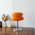 Designer glas tafellamp - sfeervolle LED lamp voor slaapkamer en studie
