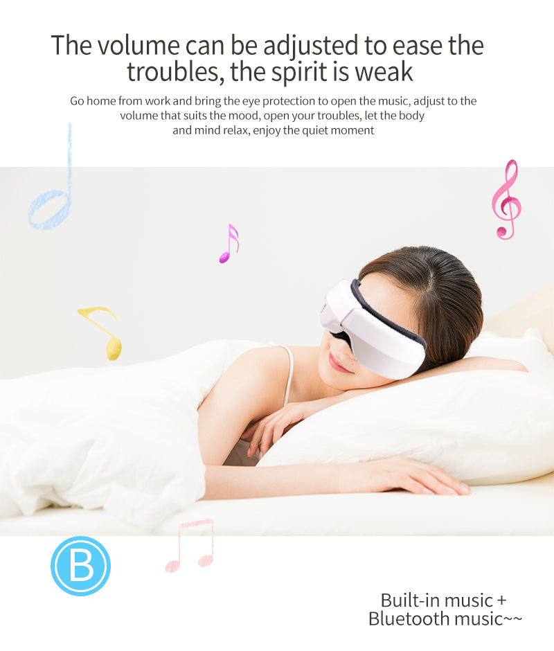 Oogmassageapparaat met luchtdruk, trilling, warmte en Bluetooth