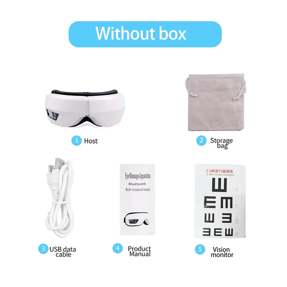 Oogmassageapparaat met luchtdruk, trilling, warmte en Bluetooth