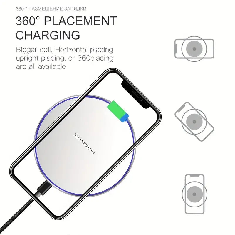 30w draadloze snellader voor iphone & andere toestellen – inductie oplader pad