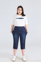 Leah plus size driekwartsbroek