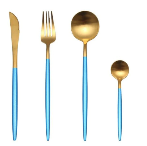 24-Delig RVS goud-zilver bestek — afbeelding 20