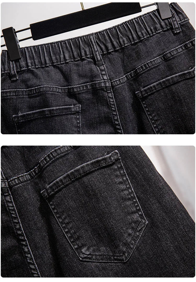 Flora plus size denim short