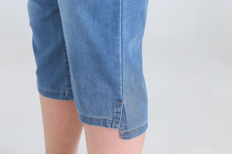 Leah plus size driekwartsbroek
