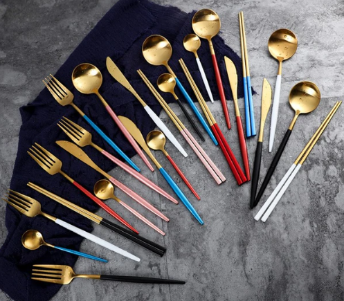 24-Delig RVS goud-zilver bestek — afbeelding 6