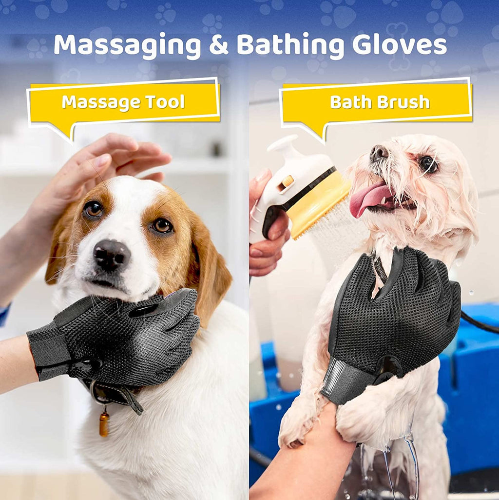 HUISDIER VERZORGINGSHANDSCHOEN - ZACHTE EN EFFICIËNTE HARENVERWIJDERAAR VOOR HONDEN EN KATTEN – materiaal: Zacht rubber en ademend stof — afbeelding 7