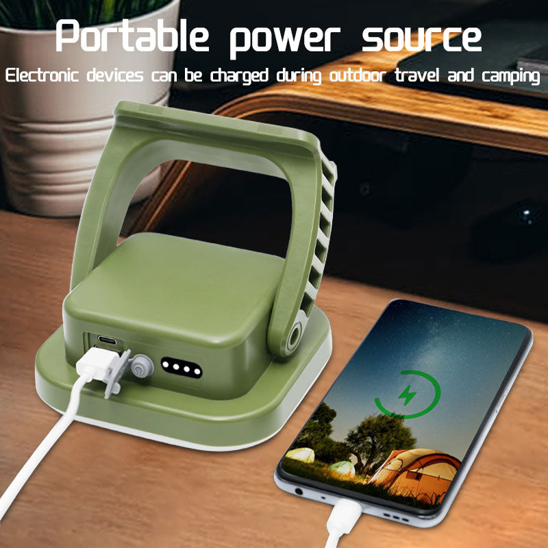 80w LED zonne-oplaadbare campinglamp met magneet en zoomfunctie