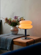 Designer glas tafellamp - sfeervolle LED lamp voor slaapkamer en studie