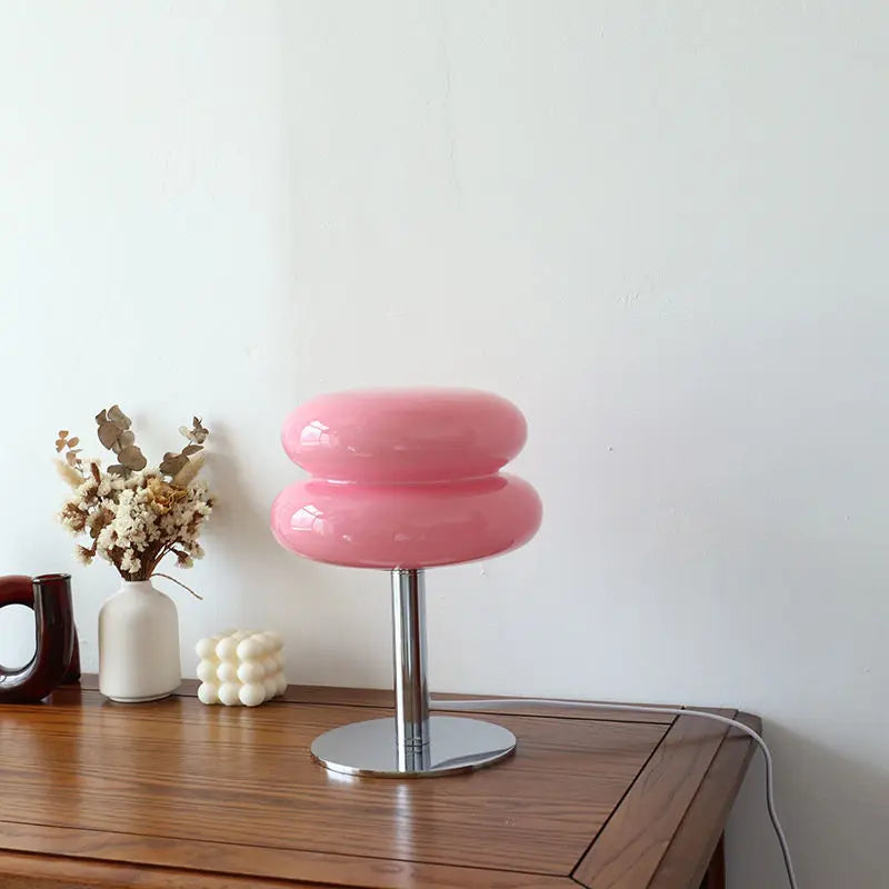 Designer glas tafellamp - sfeervolle LED lamp voor slaapkamer en studie