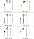24-Delig RVS goud-zilver bestek