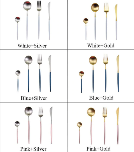 24-Delig RVS goud-zilver bestek
