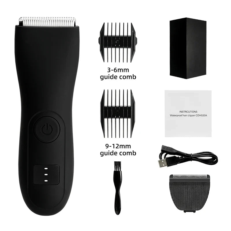 Heren lichaamshaartrimmer en dames scheerapparaat met bikini en lies groomer