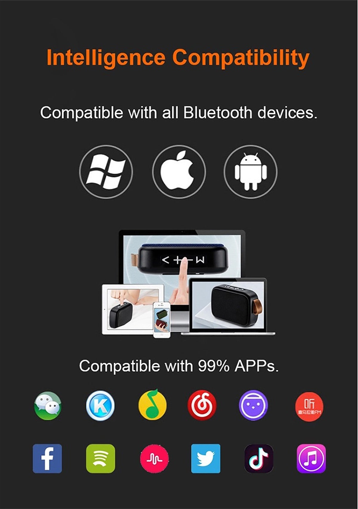 Draagbare Bluetooth-speaker met 3D-stereogeluid