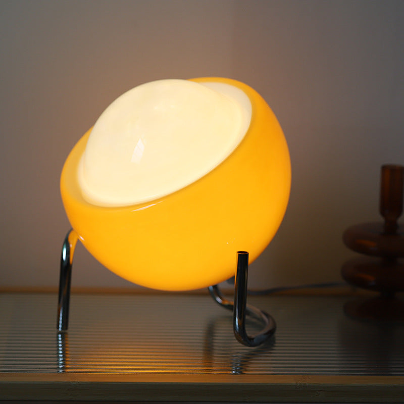 Retro glas tafellamp - sfeervolle nordic nachtverlichting