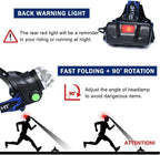 LED hoofdlamp met zoom & oplaadbare accu voor buitenactiviteiten