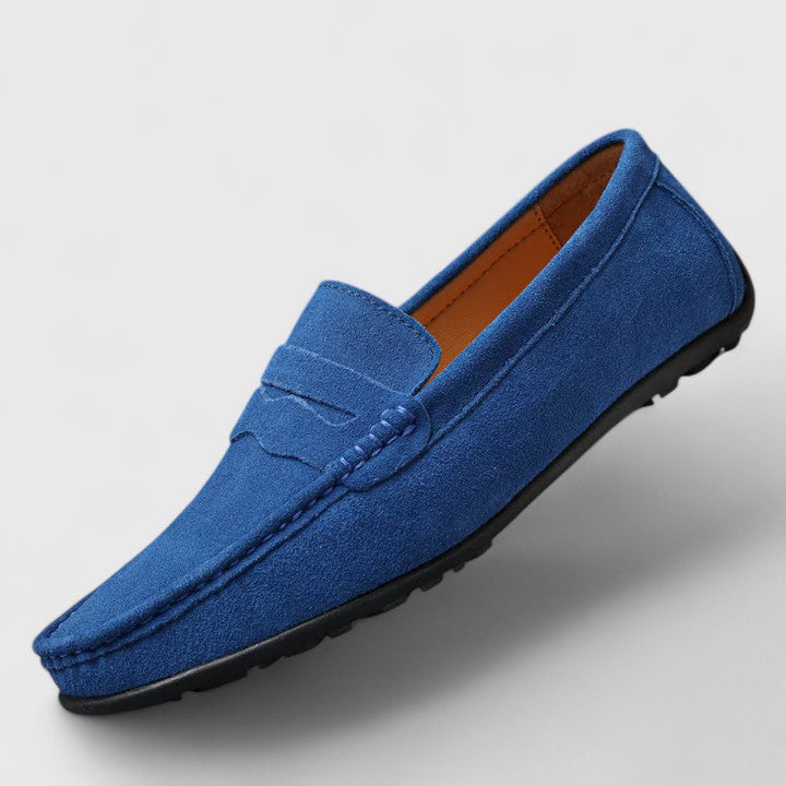 Lichte herenloafers met rubberen zool