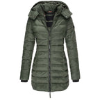 Warme dames donsjack met capuchon