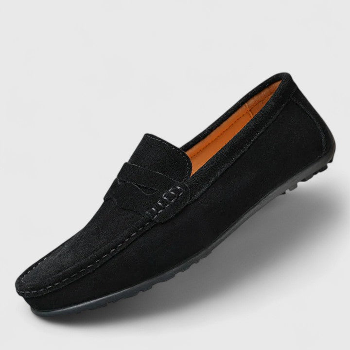 Lichte herenloafers met rubberen zool