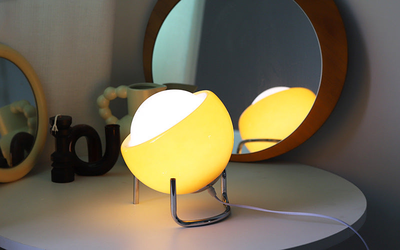 Retro glas tafellamp - sfeervolle nordic nachtverlichting