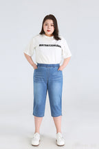 Leah plus size driekwartsbroek