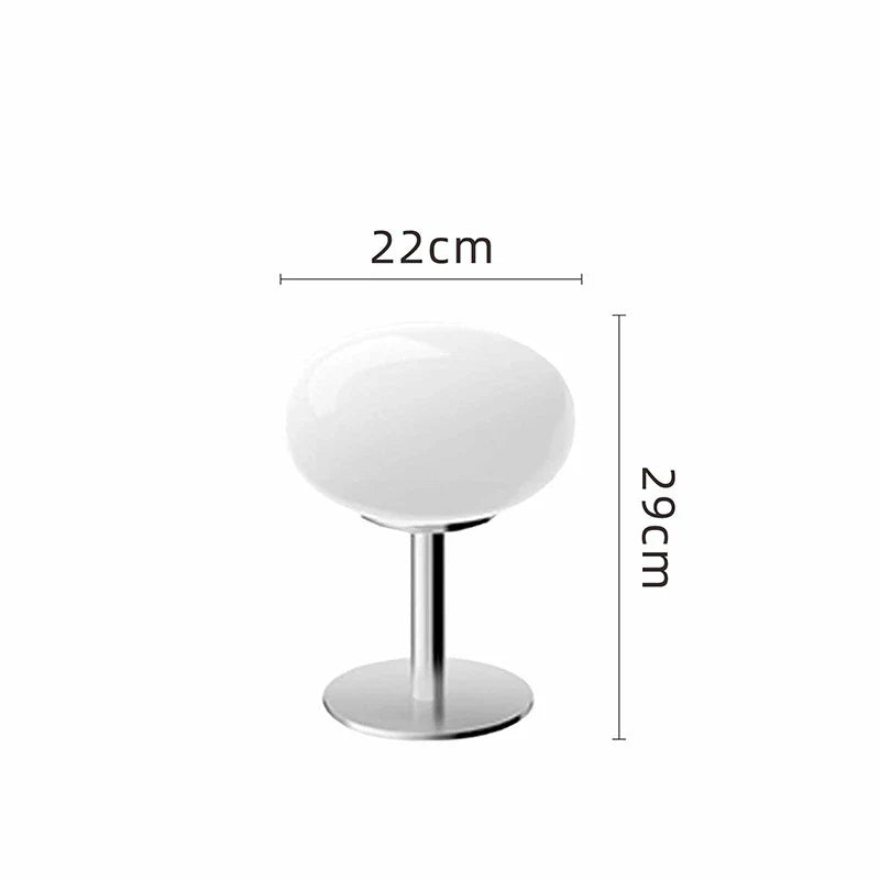 Designer glas tafellamp - sfeervolle LED lamp voor slaapkamer en studie