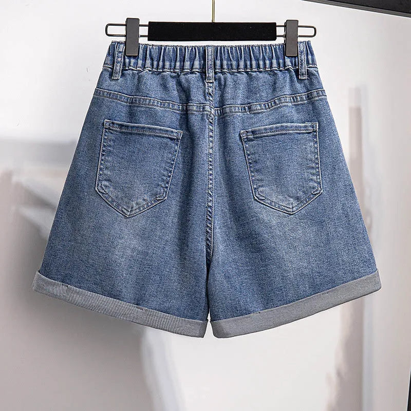 Flora plus size denim short