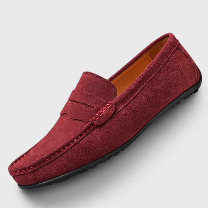 Lichte herenloafers met rubberen zool
