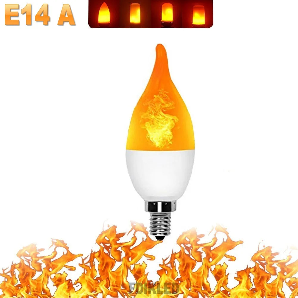 LED VLAM LICHT PARTY LAMP - 4 MODI SIMULATIE VUUR – vermogen: 7W