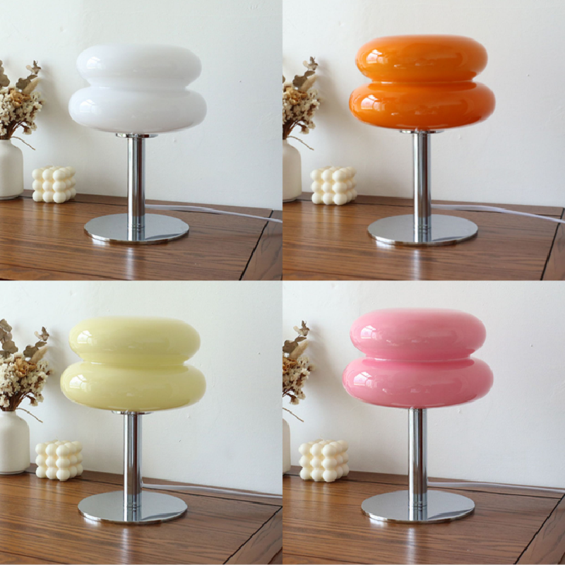 Designer glas tafellamp - sfeervolle LED lamp voor slaapkamer en studie