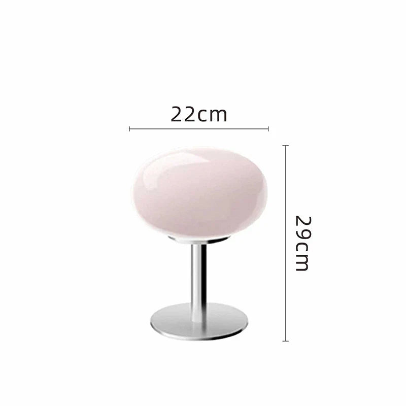 Designer glas tafellamp - sfeervolle LED lamp voor slaapkamer en studie