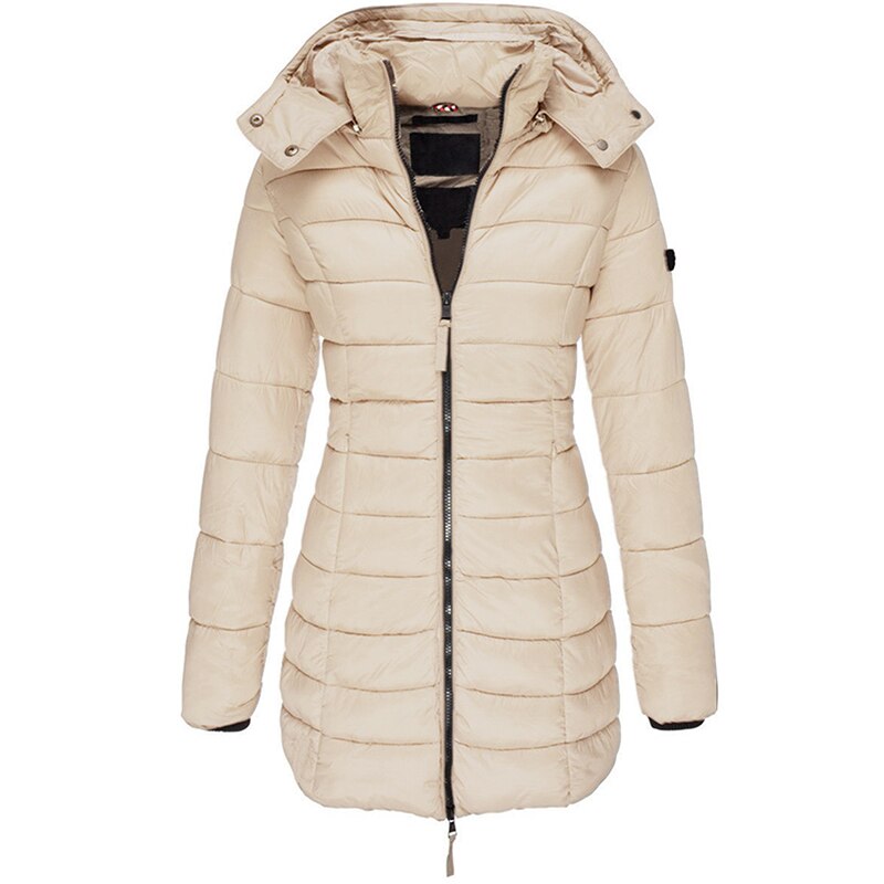 Warme dames donsjack met capuchon