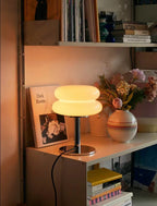 Designer glas tafellamp - sfeervolle LED lamp voor slaapkamer en studie