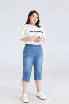 Leah plus size driekwartsbroek