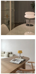 Designer glas tafellamp - sfeervolle LED lamp voor slaapkamer en studie