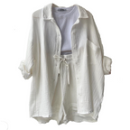 Ademend katoen co-ord-set voor dames
