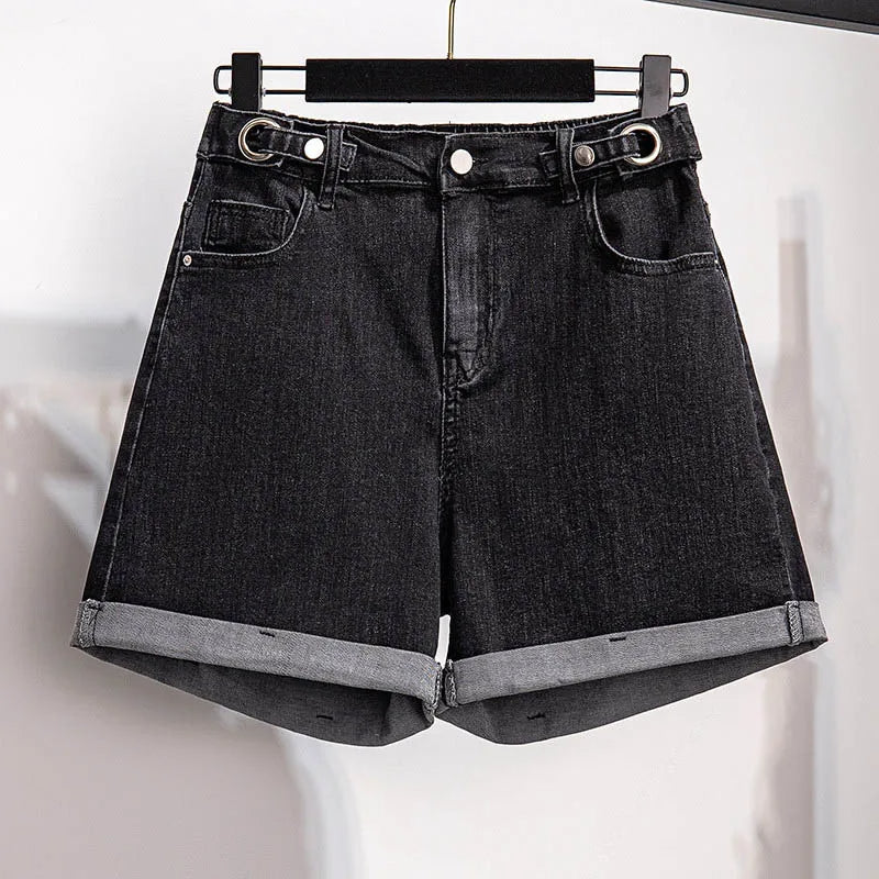 Flora plus size denim short
