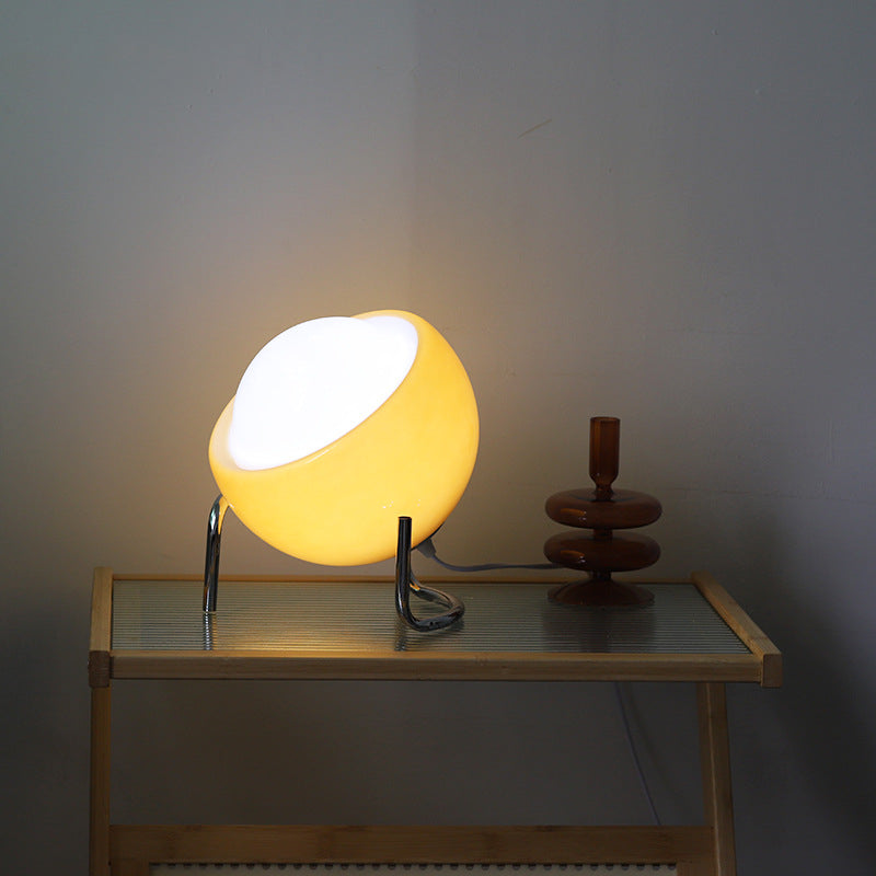 Retro glas tafellamp - sfeervolle nordic nachtverlichting