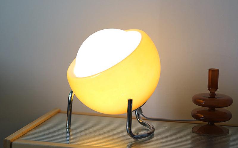 Retro glas tafellamp - sfeervolle nordic nachtverlichting