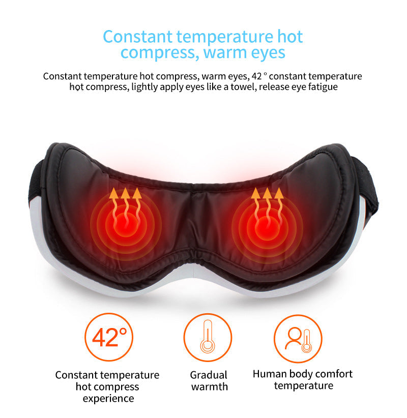 Oogmassageapparaat met luchtdruk, trilling, warmte en Bluetooth
