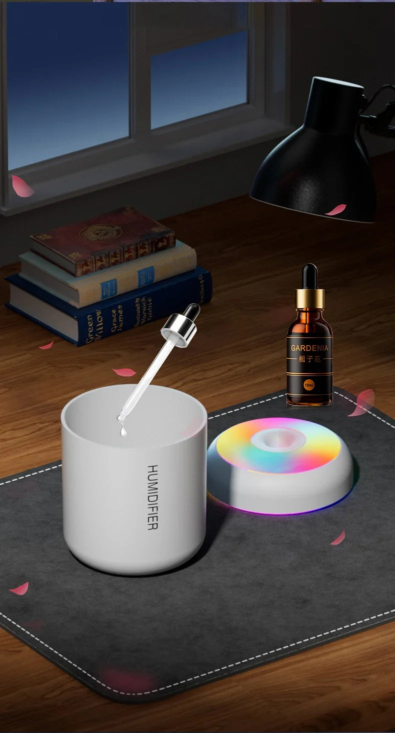 Mini luchtbevochtiger met aromatherapie - USB aangedreven - voor auto