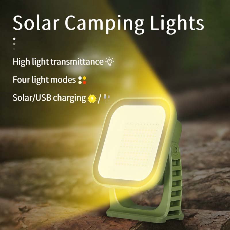 80w LED zonne-oplaadbare campinglamp met magneet en zoomfunctie