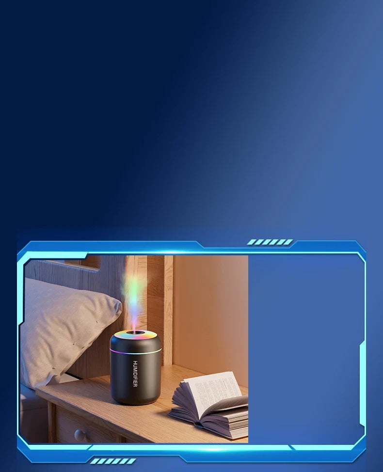 Mini luchtbevochtiger met aromatherapie - USB aangedreven - voor auto